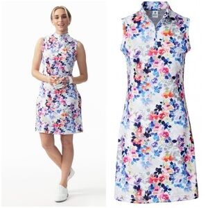 Daily Sports - the Mira White Floral Golf Dress with shorts - Medium.